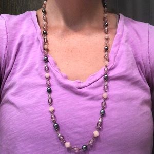 Pink beaded necklace